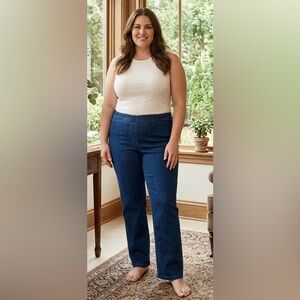 Cathy Daniels Pull On Jeans Elastic Waist Stretch  Women’s Size 2X NEW